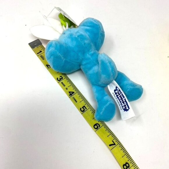Rainbow Friends 4" CYAN Easter Bag Clip Plush Bunny Ears NWT - Picture 4 of 8